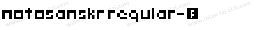 notosanskr regular字体转换